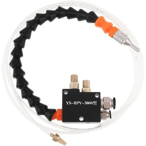 CLAHJQX Mist Coolant Lubrication Spray System with Air Oil Control Button and 8mm Air Connector and 4mm Oil Pipe for Metal Cutting Engraving Cooling Machine/CNC Lathe