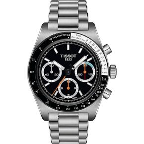 Tissot Mens PR516 Mechanical Chronograph 316L Stainless Steel case with Black PVD Coating Mechanical Watches, Grey, Stainless Steel, 20 (T1494592105100)