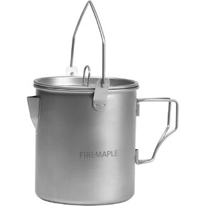 Fire Maple Alti Titanium Cup | Ultralight Camping Mug with Scale | Foldable Drinkware for Coffee Tea | Ideal for Hiking Backpacking and Camp Use (900ML)
