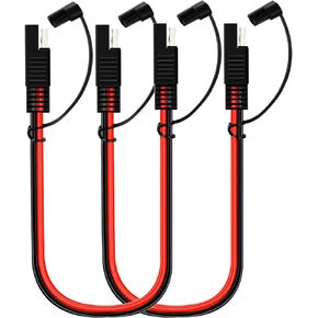 AYECEHI 10 AWG SAE Extension Cable SAE to SAE Extension Cable [2 Pack ] DC Power Automotive Extension Cord Quick Connect Heavy Duty Cable with Waterproof Cap - 30cm