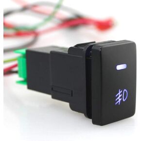 iztor Blue LED Multi-Purpose Switch for Toyota pushbutton Switch with Connector Wire Kit
