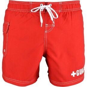 BLARIX Womens Lifeguard Board Shorts (X-Large, Red)