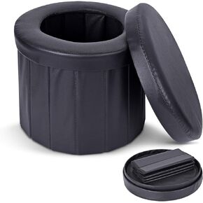 KDD Portable Toilet Camping Outdoor Car folding Stool,Toilet for Camping, Hiking, Boating,Long Trips, Traffic jam