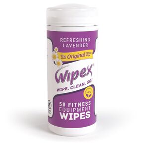Wipex The Original Natural Fitness Equipment Wipes for Personal Use, Lavender and Vinegar, 3 Canisters of 186 Wipes