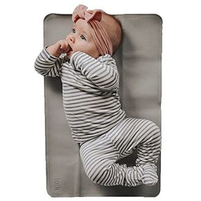 Vegan Leather Baby Changing Mat by Lark Baby Goods - Waterproof Wipeable Portable Diaper Pad - Foldable for Travel (14 x 22 in) - Brown