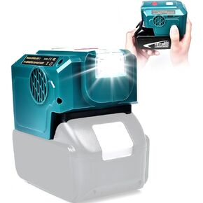 عاكس طاقة 200 وات لبطارية ماكيتا 18 فولت، مع مخرج تيار متردد وUSB/Type-C، ضوء LED 200LM، 18 فولت تيار مستمر إلى 120 فولت تيار متردد للخارج، المرآب، التخييم (البطاريات غير متضمنة) in Kuwait