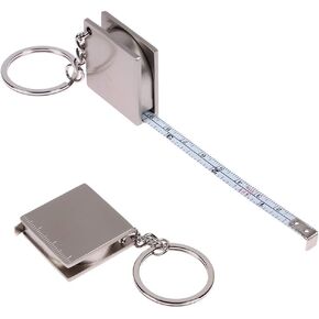 UTENEW 2 Pack Retractable Tape Measure Keychain Body Measuring Tape Key Ring, Compact Tape Measure for Purse, Pockets or Keys, Carrying Around Easily, 39.3Inches/100cm