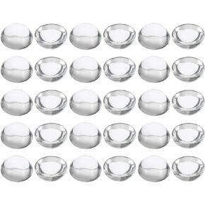 PATIKIL Transparent Glass Cabochons, Thicker Round Glass Dome Tiles for Photo Pendant Jewelry Making, Clear