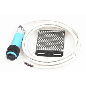 NOYITO E3F-R2NK Proximity Switch Photoelectric Sensor Switch 200 cm Adjustable Detection Distance Diffuse Reflection Infrared Switch DC 10-30V 3-Wire NPN NO