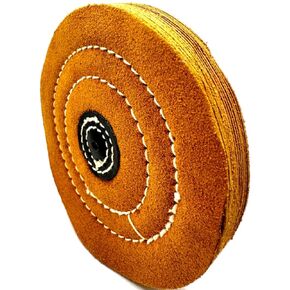 Pro-Graad 1 Pack 5" x Pin Hole 18 Ply Chamois Leather Buffing Polishing Wheel - Leather Center, Long Lasting, Ideal for Final Finish on Gold, Silver, Soft Metals with Rouge for Mirror Finish