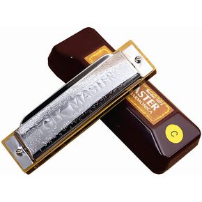 Folkmaster 1072 Harmonica Standard Beginner Diatonic Blues Gaita 10 Holes A B C D E F G Ab Bb Db Eb F# Musical Instrument (key of C)