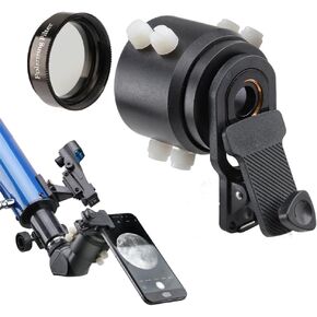 Starboosa Smartphone Telescope Adapter with Polarizing Filter - Photo Adapter - for Photography and Video Recording - Compatible with 1.25" Eyepieces - Enhanced Astrophotography Kit
