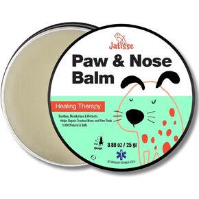 Jatisse Dog Paw Pad Balm | Paw & Nose Care for Dogs | All-Natural Ingredients with Vitamin E | Heals, Repairs & Restores Paws, Nose, Elbows and Wrinkles (0.88 oz / 25 gr)