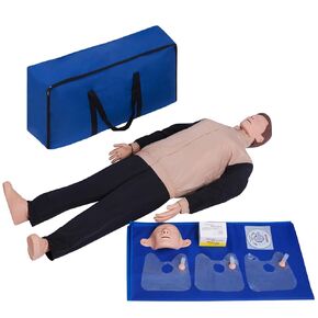 CPR Manikins Dummy Training Kit, Professional CPR Dummies Test Dummies Adult with Medium Skin MCR Med-ical Accessories, CPR Training Set for Classroom or Research Centers