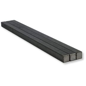 7/16" x 7/16" x 12" Square Steel Key Stock (Bar), Cold-Drawn Steel Bar, Oversized (Pack of 3) - Precision Key Stock, Plain Finish