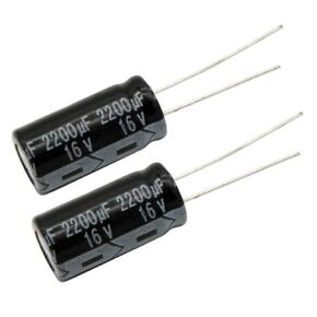 (Pack of 6 PCS) 2200uF 16V Capacitor 10X20mm 105C 2200uF 16 Voltage Aluminum Electrolytic Capacitors