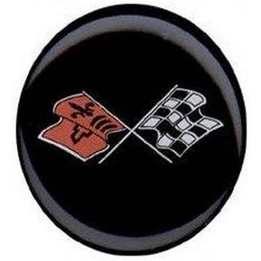 Grant 5632 Chrome Horn Button (Corvette Flags)