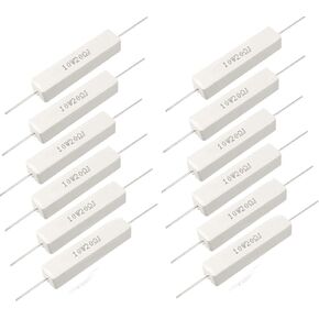 YXQ 10W 20Ohm 5% Winding Ceramic Cement Power Resistor 12Pcs(10W 20Ω)