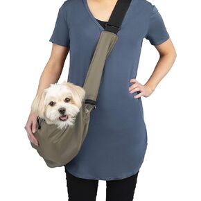 Cloak & Dawggie Dog Sling Carrier Tiny XXS Extra Extra Small Dogs, Puppy Toy Teacup Wearable Adjustable Pet Cross Body Shoulder Bag Waterproof Nylon Travel My Canine Kids (8722) (4-8 lbs, Burgundy)