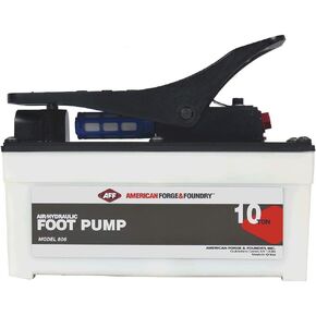 AFF Air/Hydraulic Foot Pedal Pump with Aluminum Reservoir, 10 Ton Capacity, 10,000 PSI, 806