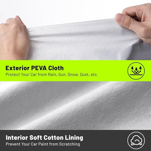 غطاء سيارة Favoto للطراز Y - مناسب خصيصًا لغطاء السيارة Tesla Model Y 6 طبقات مقاوم للماء في جميع الأحوال الجوية، حماية من المطر والثلج والشمس مع منفذ شحن، سحاب باب شبكي جيد التهوية in Kuwait