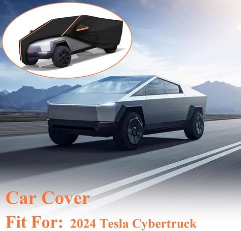 Waterproof Car Covers Fit for 2024 Tesla Cybertruck, 6 Layers Upgrade 210T Windproof, Dustproof and UV Proof All Weather Protection Full Tesla Pickup Indoor/Outdoor Car Cover with Straps,Storage Bag in Saudi Arabia