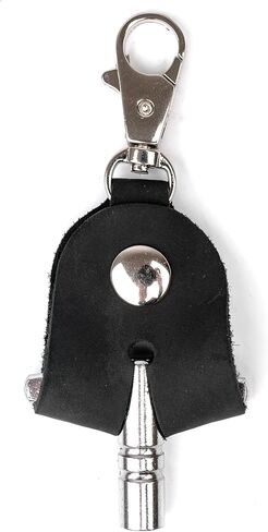 Handmade drumstick bag with a drum key holder, genuine leather drum stick holder (Large Bag, Black) in Kuwait