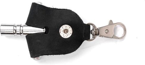 Handmade drumstick bag with a drum key holder, genuine leather drum stick holder (Large Bag, Black) in Kuwait