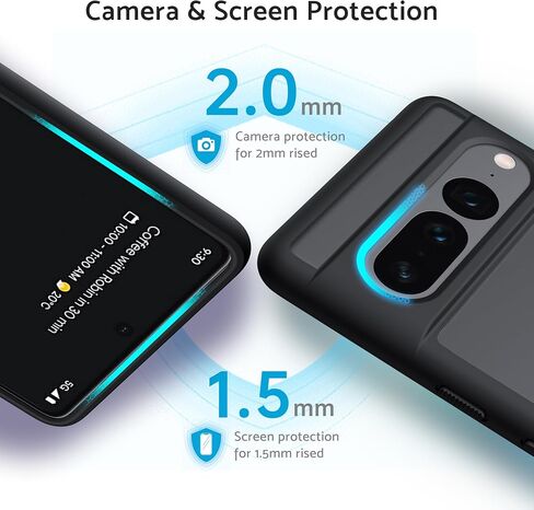 Anqrp Designed for Pixel 7 Pro Case, Military Shockproof Protective Translucent Matte Back Anti-Scratch Phone Case Cover for Google Pixel 7 Pro 6.7 inch, Black in Saudi Arabia