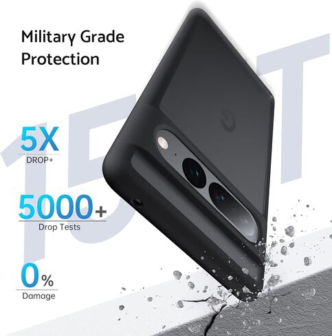 Anqrp Designed for Pixel 7 Pro Case, Military Shockproof Protective Translucent Matte Back Anti-Scratch Phone Case Cover for Google Pixel 7 Pro 6.7 inch, Black in Saudi Arabia