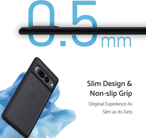 Anqrp Designed for Pixel 7 Pro Case, Military Shockproof Protective Translucent Matte Back Anti-Scratch Phone Case Cover for Google Pixel 7 Pro 6.7 inch, Black in Saudi Arabia