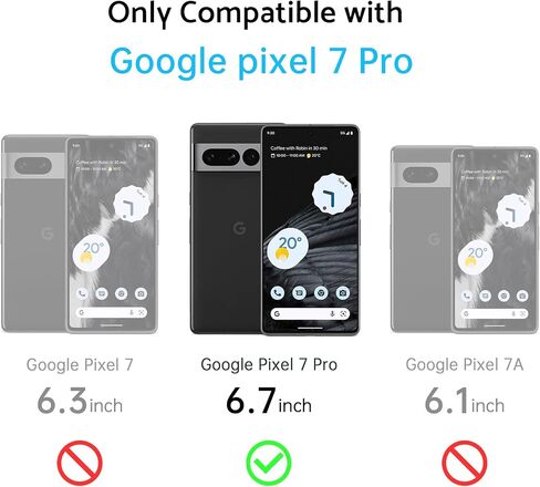 Anqrp Designed for Pixel 7 Pro Case, Military Shockproof Protective Translucent Matte Back Anti-Scratch Phone Case Cover for Google Pixel 7 Pro 6.7 inch, Black in Saudi Arabia