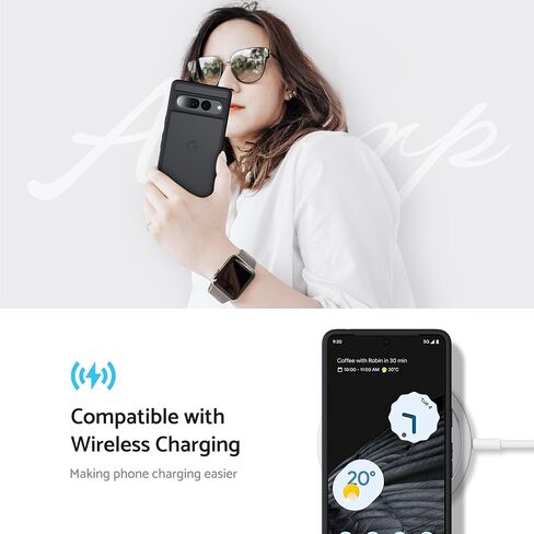Anqrp Designed for Pixel 7 Pro Case, Military Shockproof Protective Translucent Matte Back Anti-Scratch Phone Case Cover for Google Pixel 7 Pro 6.7 inch, Black in Saudi Arabia