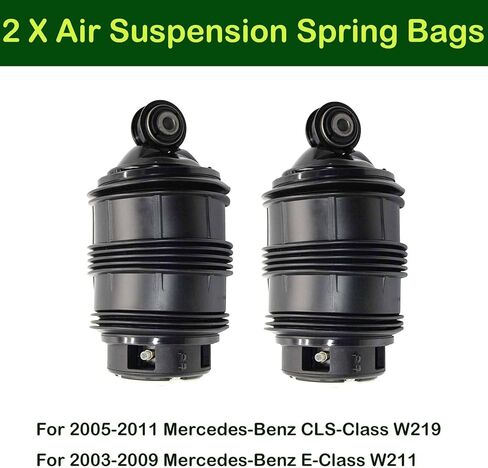 TRIL GEAR زوج واحد من حقيبة تعليق الصدمات الهوائية الخلفية اليسرى واليمنى المتوافقة مع E320 E350 E500 E550 CLS550 CLS500 2113200725، 2113200825 in Kuwait
