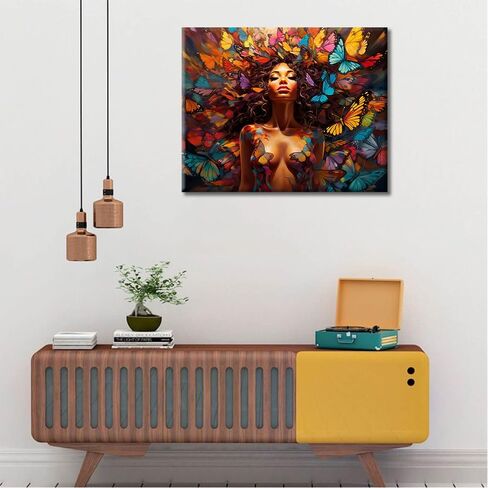 Girl Paint by Numbers Kit for Adults, Butterfly Girl Paint by Numbers for Adults Beginner Painting On Canvas DIY Lovely Girl Paint by Number Kits Oil Painting Arts for Home Wall Decor 16X20 Inch in Saudi Arabia