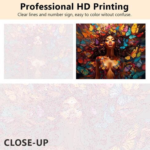 Girl Paint by Numbers Kit for Adults, Butterfly Girl Paint by Numbers for Adults Beginner Painting On Canvas DIY Lovely Girl Paint by Number Kits Oil Painting Arts for Home Wall Decor 16X20 Inch in Saudi Arabia
