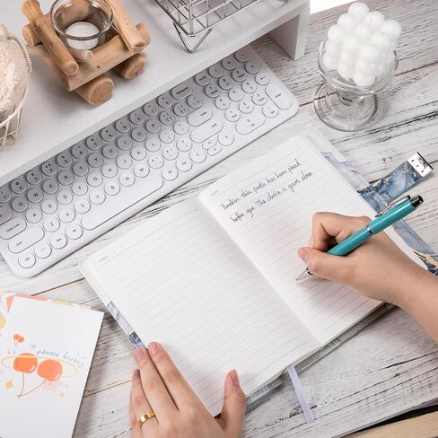 مذكرات مع قفل، مجلة قابلة للقفل مقاس A5، مذكرات قفل مجمعة من جلد البولي يوريثان، منظم مخطط مذكرات القفل للرجال والنساء، منتج مكتبي 8.6 × 5.9 بوصة - أرجواني in Kuwait