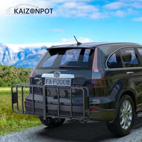 KAIZONPOT 60 × 20 × 6 بوصة حامل بضائع بقدرة 500 رطل، سلة بضائع قابلة للطي، رفوف بضائع لوصلة مقطورة in Kuwait