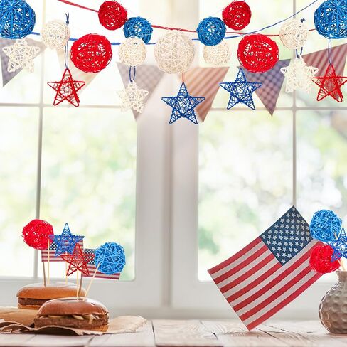 ZhouBoat 27 Pcs Wicker Rattan Balls Decorative Balls Decorative for Bowls Table Decor Star Shaped for Wedding Party, Potpourri Decor in Saudi Arabia