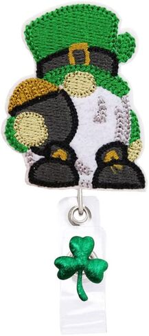St. Patrick's Day Irish Nurse Badge Reel, Holiday Retractable Name Card Badge Holder Reel with Alligator Clip, 24 inches Thick Pull Cord in Saudi Arabia