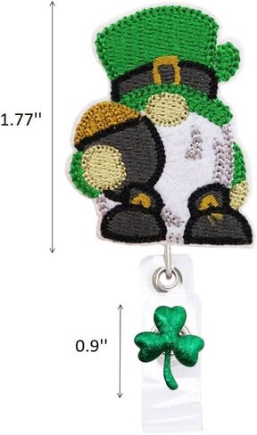 St. Patrick's Day Irish Nurse Badge Reel, Holiday Retractable Name Card Badge Holder Reel with Alligator Clip, 24 inches Thick Pull Cord in Saudi Arabia
