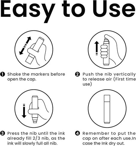 BIGTHUMB Liquid Chalk Markers Erasable Window Paint Pen: 15mm Jumbo Wet Erase Glass Washable Markers Large Wide Tip 1 Black 2 White Chalk Markers for Chalkboard Blackboard Mirror Auto Car in Kuwait