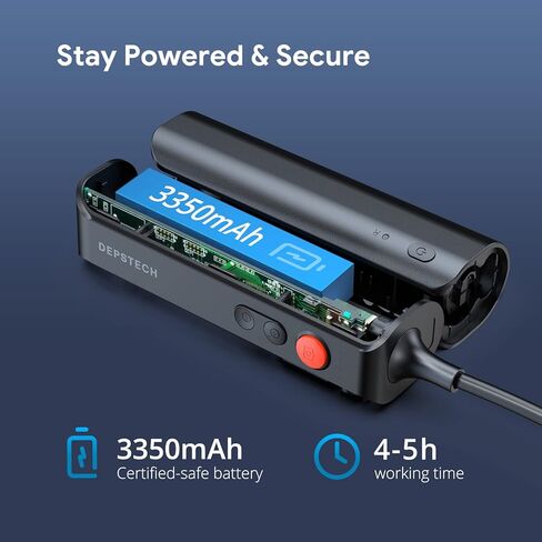 منظار داخلي لاسلكي ثلاثي العدسات من DEPSTECH، كاميرا فحص بوريسكوب عالية الدقة 1080 بكسل لهواتف iPhone Android، كاميرا ثعبان واي فاي 7.9 مم مع ضوء، كاميرا نطاق مرنة 16.5 قدم مع تكبير للسيارات والجدار والأنابيب in Kuwait