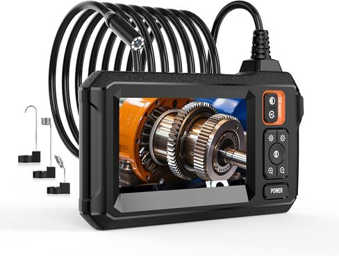 UNNGEIGEI Borescope Camera with Light, 4.3" HD Endoscope Camera with 16.5FT Semi-Rigid Cord, IP67 Waterproof Sewer Inspection Camera, Snake Camera for Plumbing Drain Wall Inspection, Gadgets for Men in Kuwait