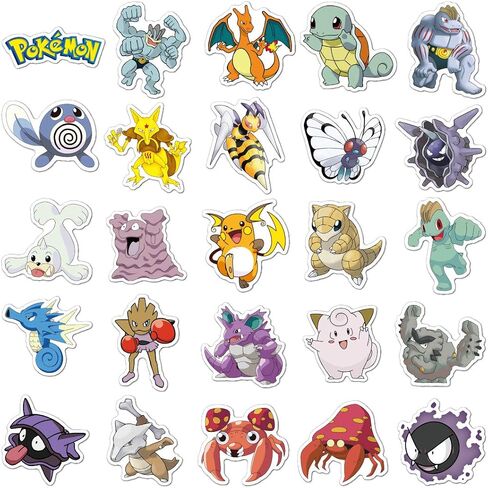 100 Cute Vinyl Stickers - Cartoon Characters, Children's Accessories, Perfect for Christmas, Halloween, Easter, Birthday and Party Gifts in Saudi Arabia