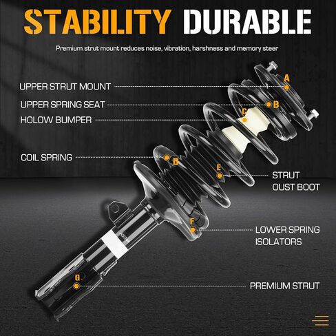 دعامات أمامية ممتصة للصدمات مجموعة وصلات شريطية مناسبة لسيارة Toyota Prius 2004 2005 2006 2007 2008 2009، استبدال 172358 172357 K90433 (4 قطع) in Kuwait