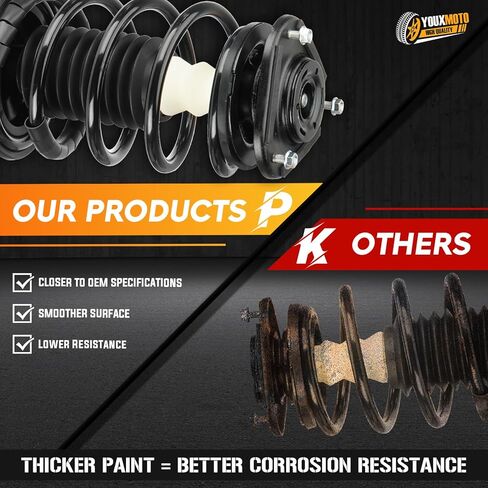 دعامات أمامية ممتصة للصدمات مجموعة وصلات شريطية مناسبة لسيارة Toyota Prius 2004 2005 2006 2007 2008 2009، استبدال 172358 172357 K90433 (4 قطع) in Kuwait