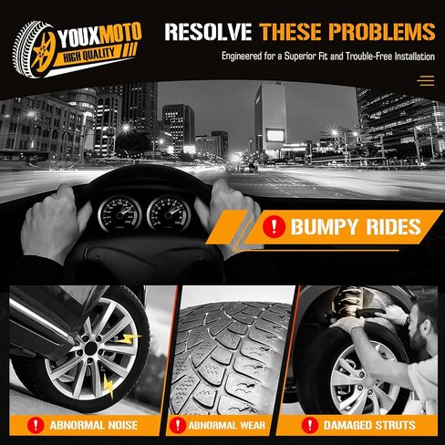 دعامات أمامية ممتصة للصدمات مجموعة وصلات شريطية مناسبة لسيارة Toyota Prius 2004 2005 2006 2007 2008 2009، استبدال 172358 172357 K90433 (4 قطع) in Kuwait