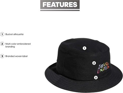 adidas Originals Unisex Originals Love Unites Bucket, Black, One Size in Saudi Arabia