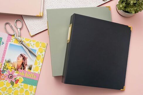 We R Memory Keepers Navy D-Ring Album 8.5X11، الحرف الفنية الخياطة سكرابوكينغ اليومية الطباعة الطباعة ورقة الحرف المكتبية بطاقة المنزل DIY بطاقة صنع متجر ذكريات الصور إنشاء تذكر in Kuwait